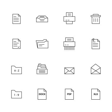 Basit belge simgeleri.