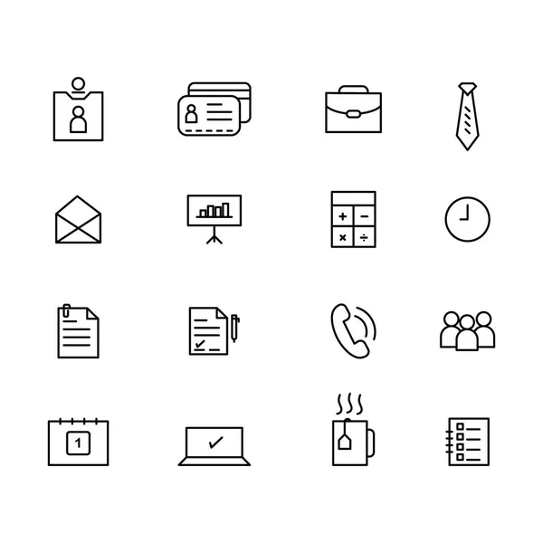 Iconos de oficina simples — Vector de stock