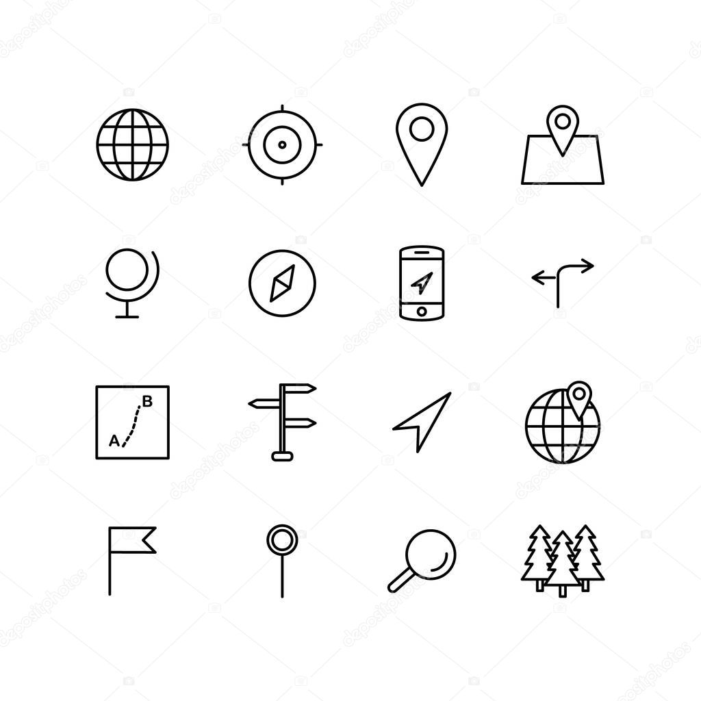 Geo Line Icons