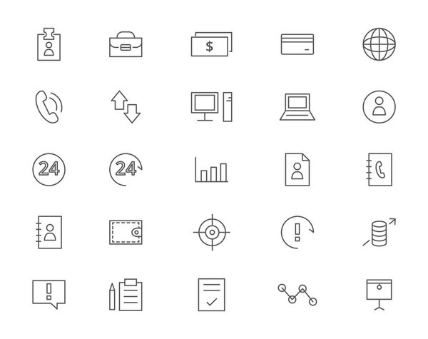 Линии иконки для бизнеса
