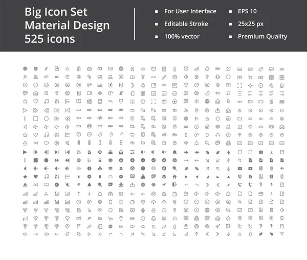 Conjunto grande de 525 iconos — Archivo Imágenes Vectoriales