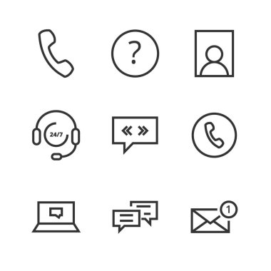 9 sohbet ince çizgi simgesi