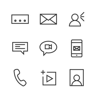 9 sohbet ince çizgi simgesi