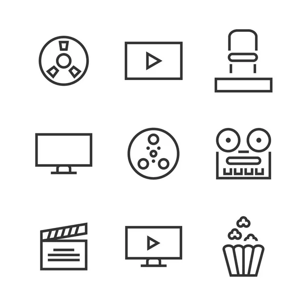 9 Sinema çizgi simgeler