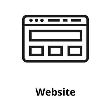 Web sitesi ince çizgi simgesi