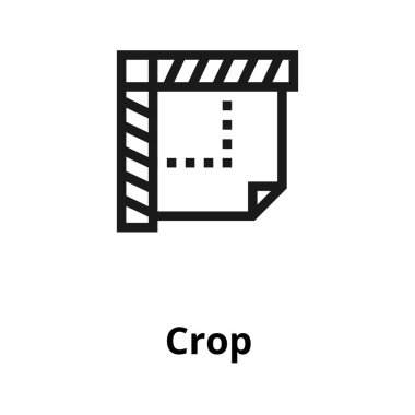 Kırpma ince çizgi simgesi