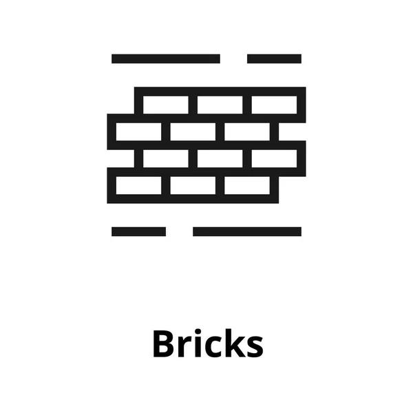 Briques icône de ligne mince — Image vectorielle