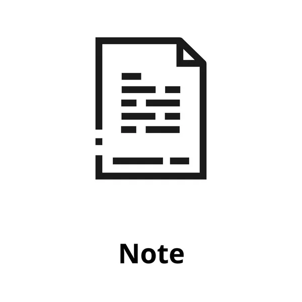 Note line icon — Stock Vector