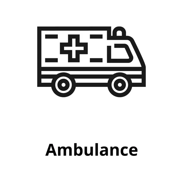 Icône de ligne d'ambulance — Image vectorielle