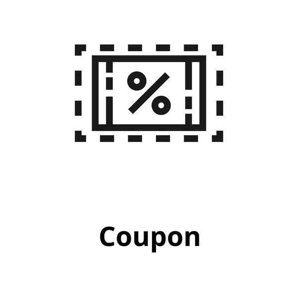 Icône de ligne de coupon — Image vectorielle