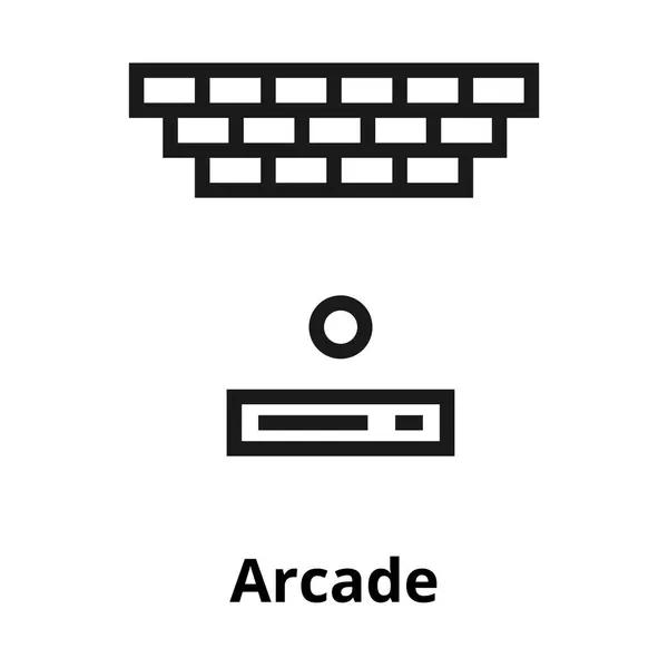 Icône de ligne d'arcade — Image vectorielle