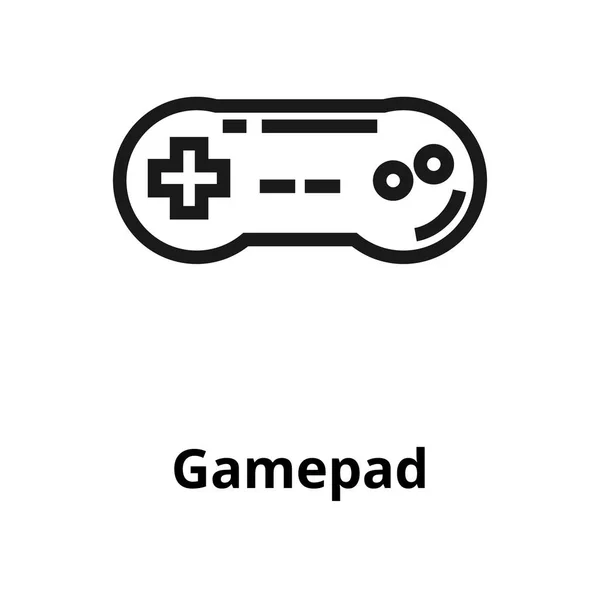 Gamepad icono de línea — Vector de stock