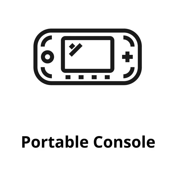 Portable console line icon — Stock Vector