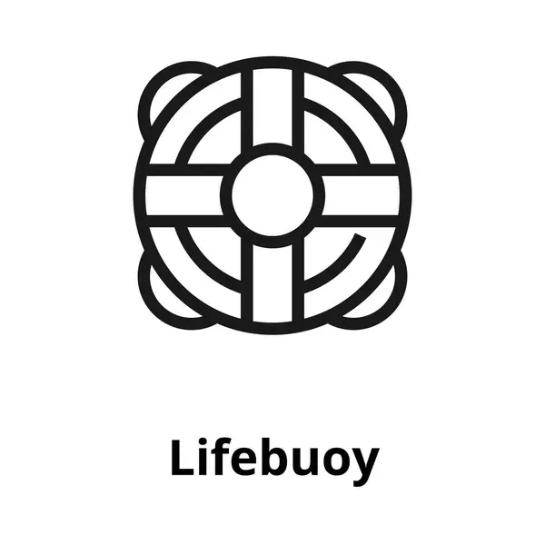 Ícone de linha Lifebuoy — Vetor de Stock