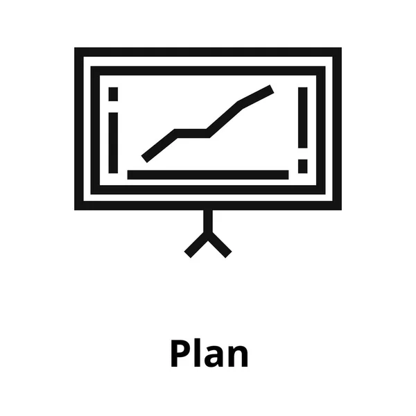 Планувати піктограму тонкої лінії . — стоковий вектор