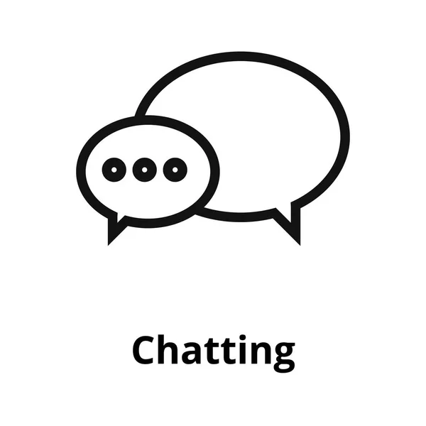 Icono de línea de chat — Vector de stock