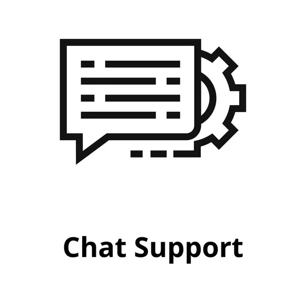 Línea de soporte de chat icono — Vector de stock