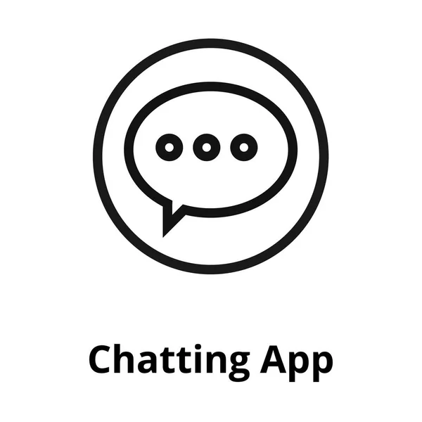 Chat icono de línea de aplicación — Vector de stock