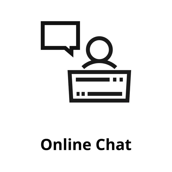 Ikona čáry on-line chat — Stockový vektor