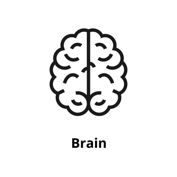 Ícone de linha cerebral —  Vetores de Stock