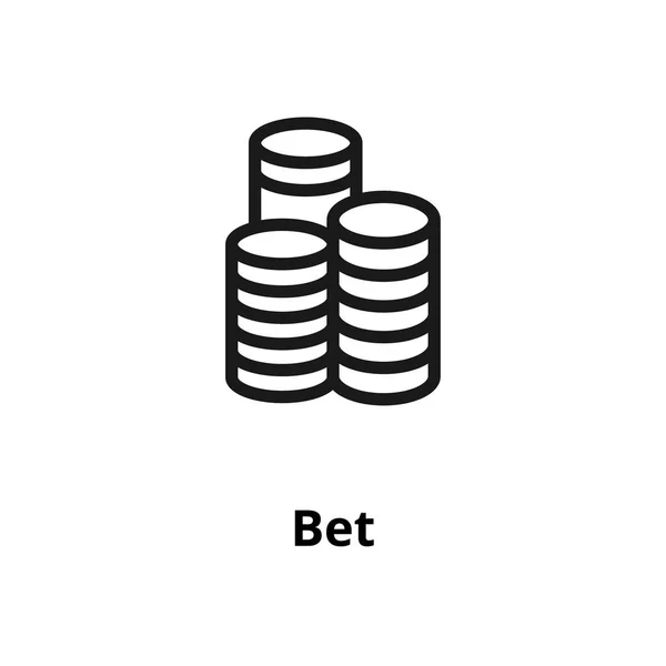 Ícone de linha de aposta — Vetor de Stock