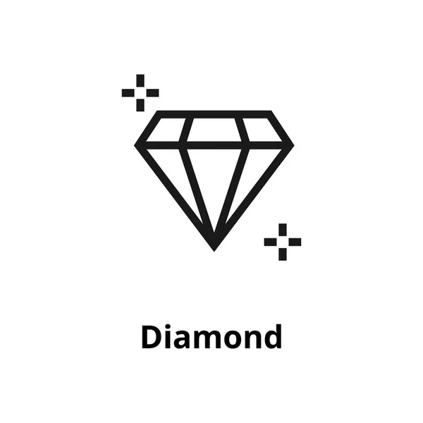 Ikona čáry Diamond — Stockový vektor