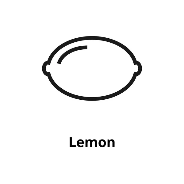 Ícone de linha de limão — Vetor de Stock