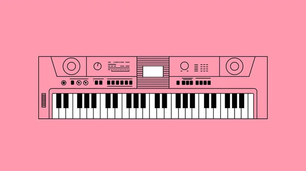 Synthesizer flat design — Stock Vector