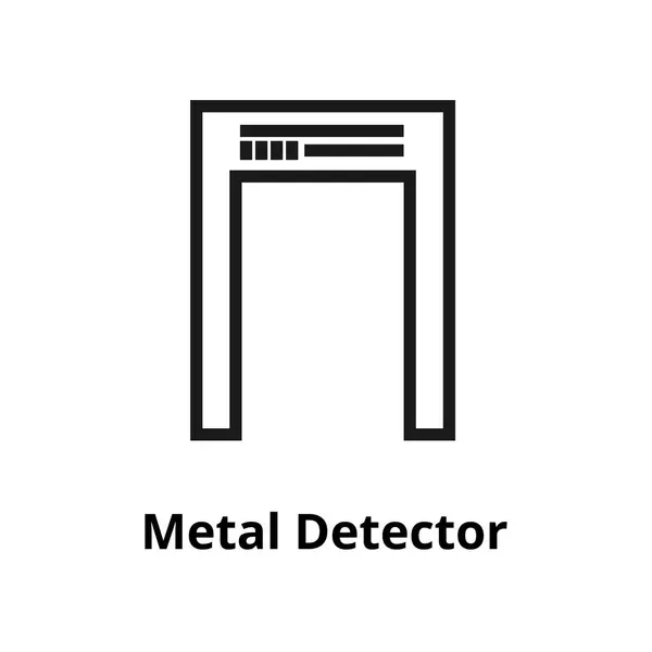 Ícone de linha detector de metal — Vetor de Stock