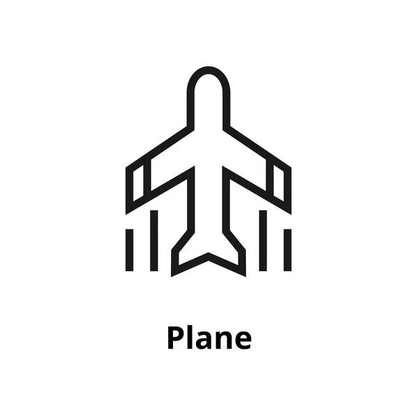 Uçak satırı simgesi — Stok Vektör