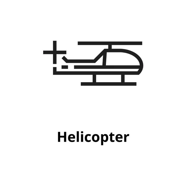 Icono de línea de helicóptero — Archivo Imágenes Vectoriales