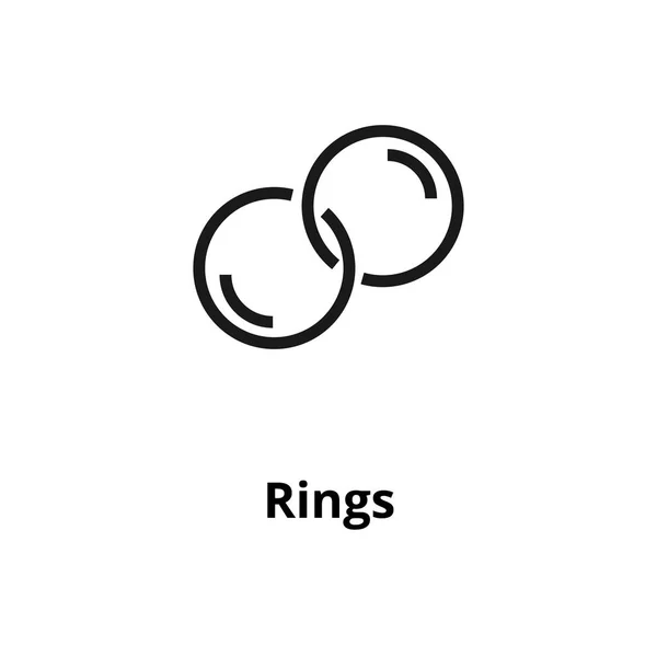 Icône de ligne anneaux . — Image vectorielle