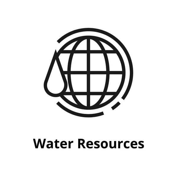 Икона о водных ресурсах — стоковый вектор
