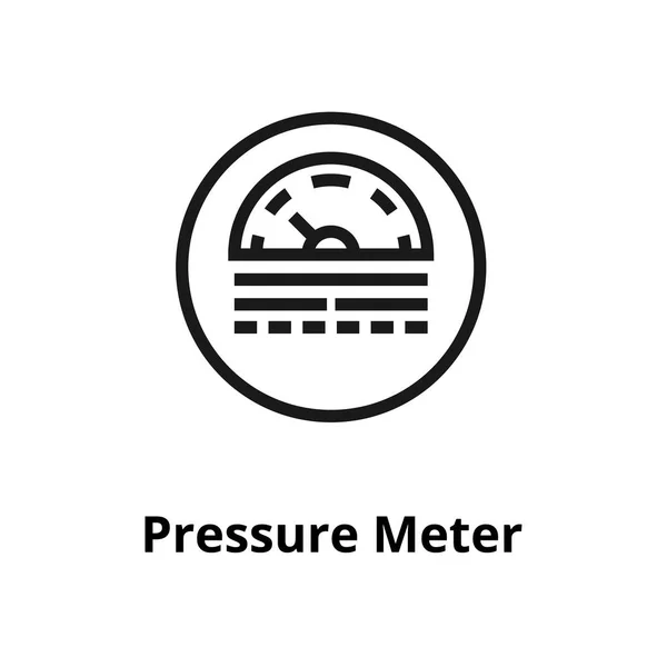 Pressure Meter Line Icon — Stock Vector