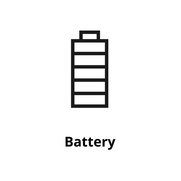 Icône de ligne de batterie — Image vectorielle