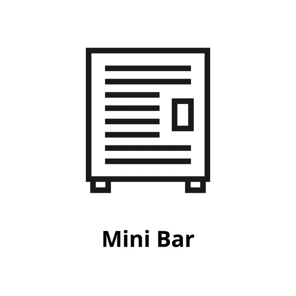 Minibar Thin Line Symbol — Stockvektor