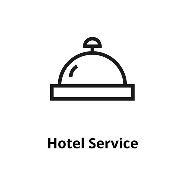 Icono de línea de servicio hotel — Vector de stock