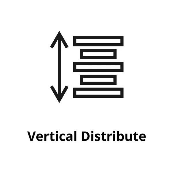 Κάθετη διανομή εικονίδιο γραμμή — Διανυσματικό Αρχείο