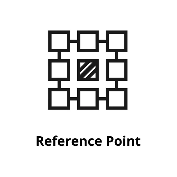 Point de référence Ligne Icône — Image vectorielle