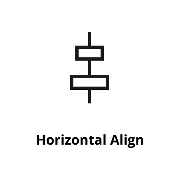 Піктограма горизонтальної лінії вирівнювання — стоковий вектор