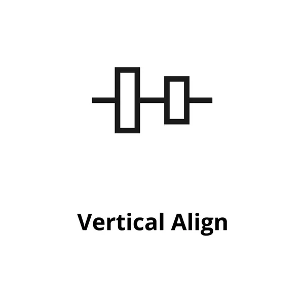 Піктограма лінії вертикального вирівнювання — стоковий вектор
