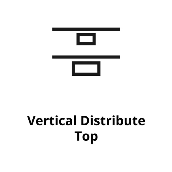 Κάθετη διανομή εικονίδιο επάνω γραμμή — Διανυσματικό Αρχείο