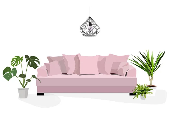 Illustration vectorielle de meubles de salon — Image vectorielle