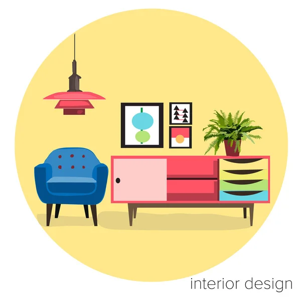 Illustration d'ensemble de meubles vectoriels . — Image vectorielle