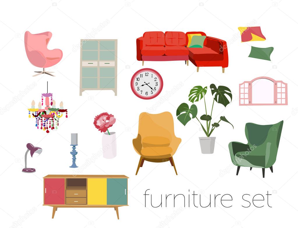 vector furniture illustration. 