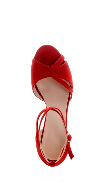 Czerwony, modne sandały dla kobiet — Zdjęcie stockowe