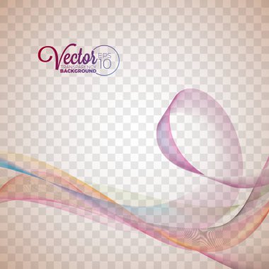 Şeffaf arkaplanda zarif bir renk dalgası tasarımı.