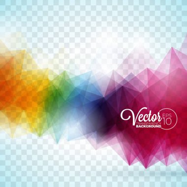 Soyut vektör geometrik üçgenler tasarım şeffaf arka plan üzerinde. Poligonal illüstrasyon.