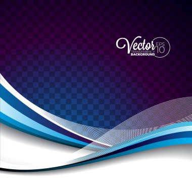 Soyut vektör dalga tasarım şeffaf arka plan üzerinde.
