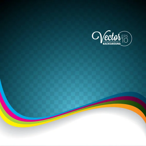 Design astratto delle onde vettoriali su sfondo trasparente . — Vettoriale Stock